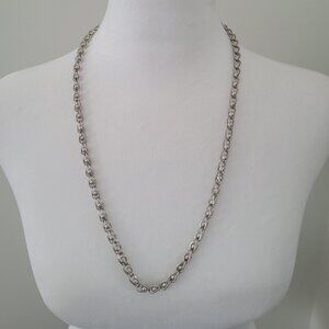 Vintage Monet 27" Long Silver Chain